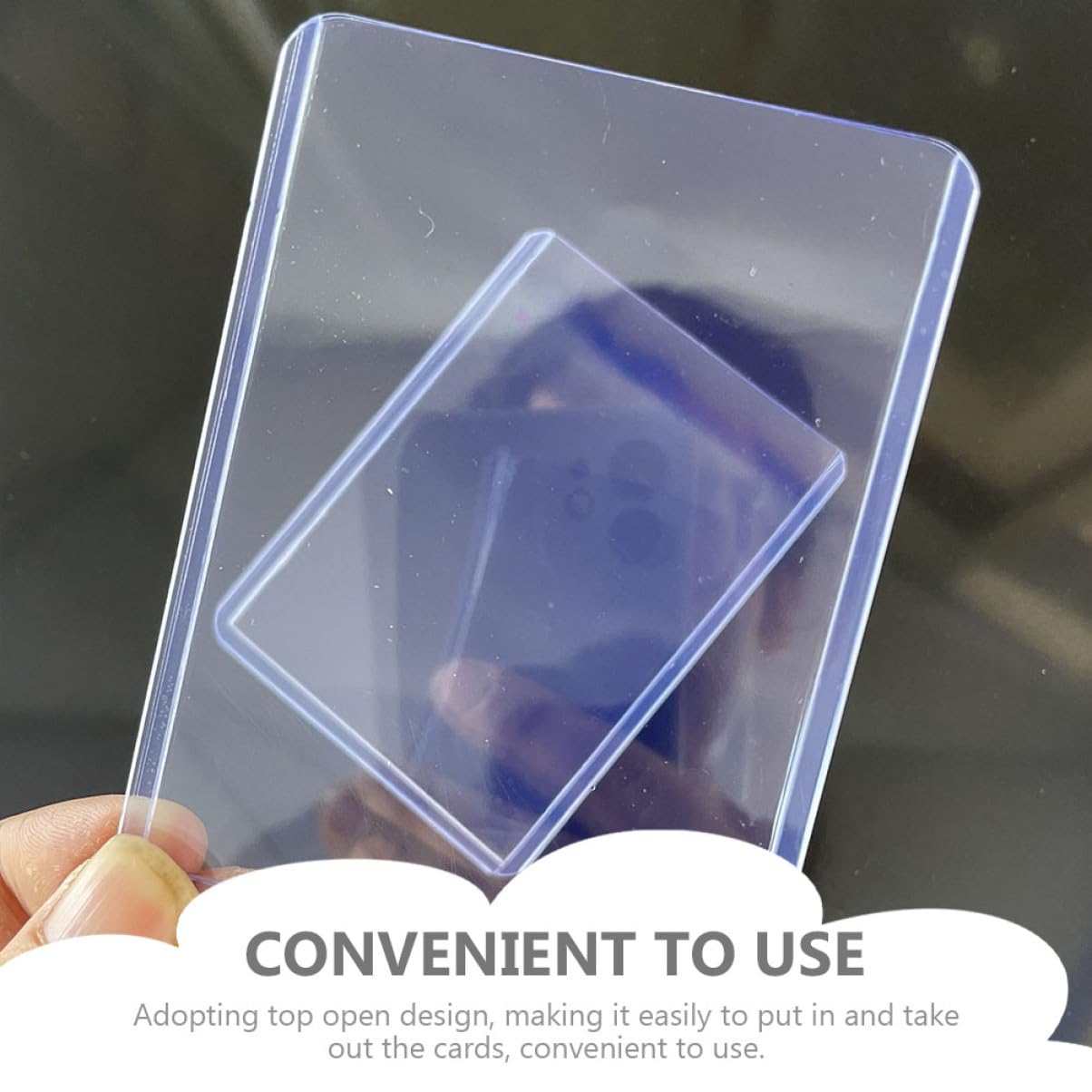 HANABASS 100 pezzi Bustine Protettive Trasparenti per Carte da Gioco PVC Custodie Singole per Carte da Collezione Protezione Sicura per Foto e Postcard