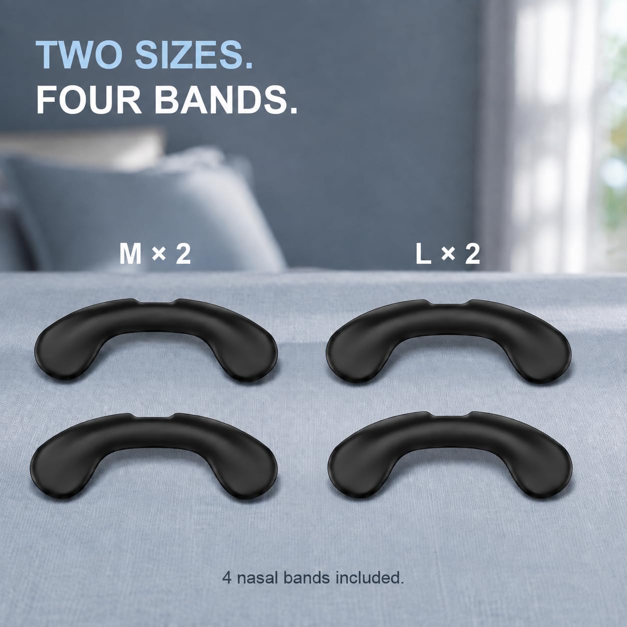 Reusable Nasal Strips for Breathing and Snoring, 4 Bands (2 M + 2 L) and 120 Adhesive Tabs, 60 Uses — Amazon image 5