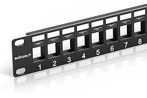 24-Port Keystone Patch Panel with Snap-In Design