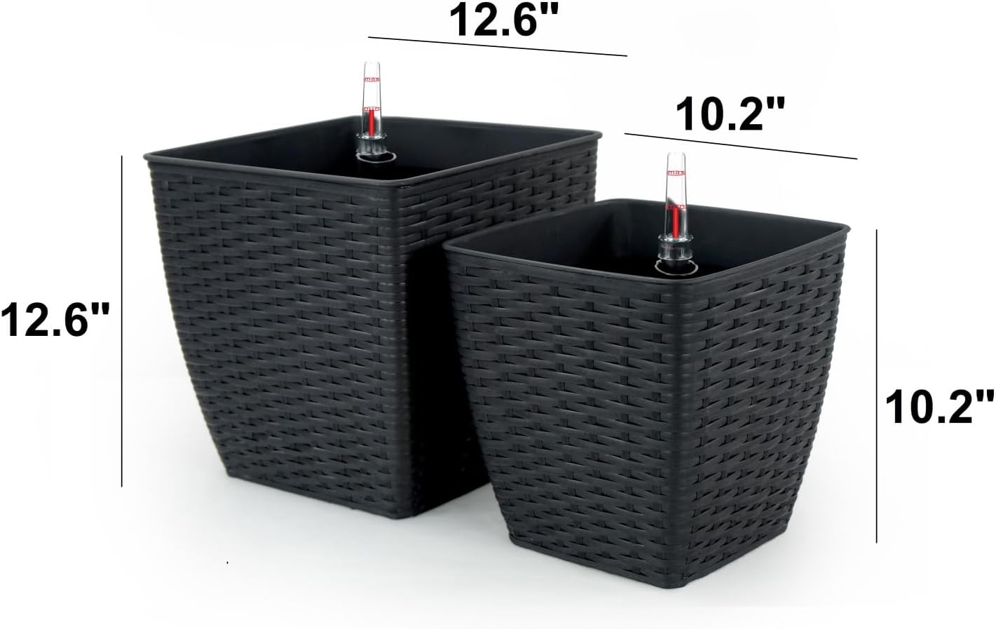 3-Pack Stackable Hand Woven Wicker Storage Baskets