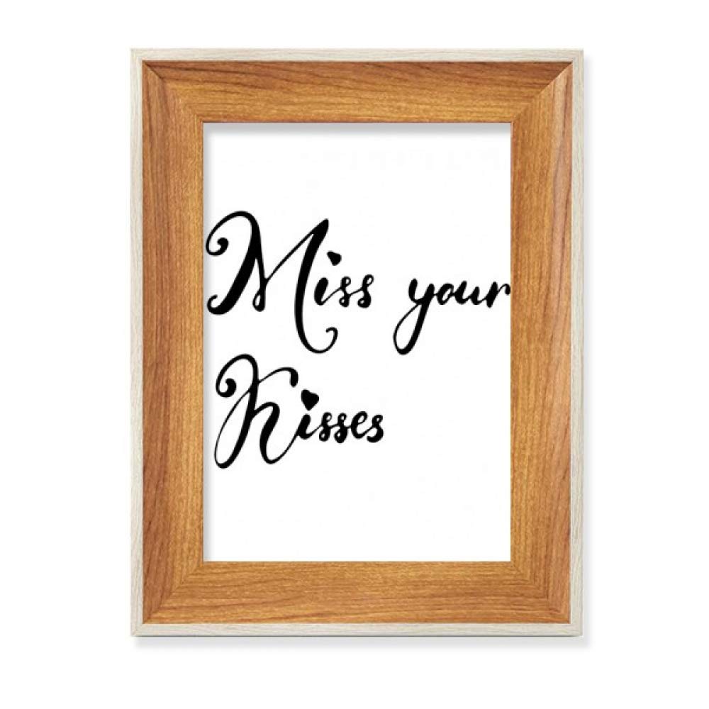 Marco de fotos de madera Extraño Tus Besos para decorar la mesa de noche