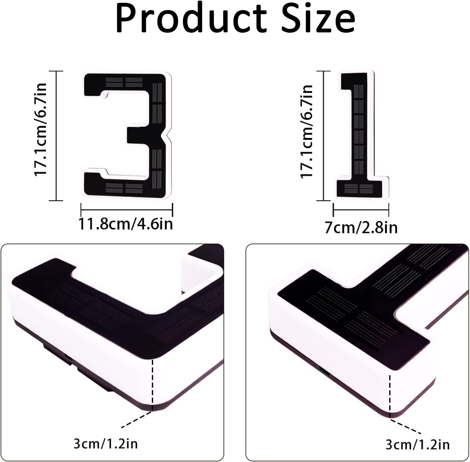 DIBMS 6.7" Solar Lighted House Numbers for Outside LED Backlit Address Sign image 5