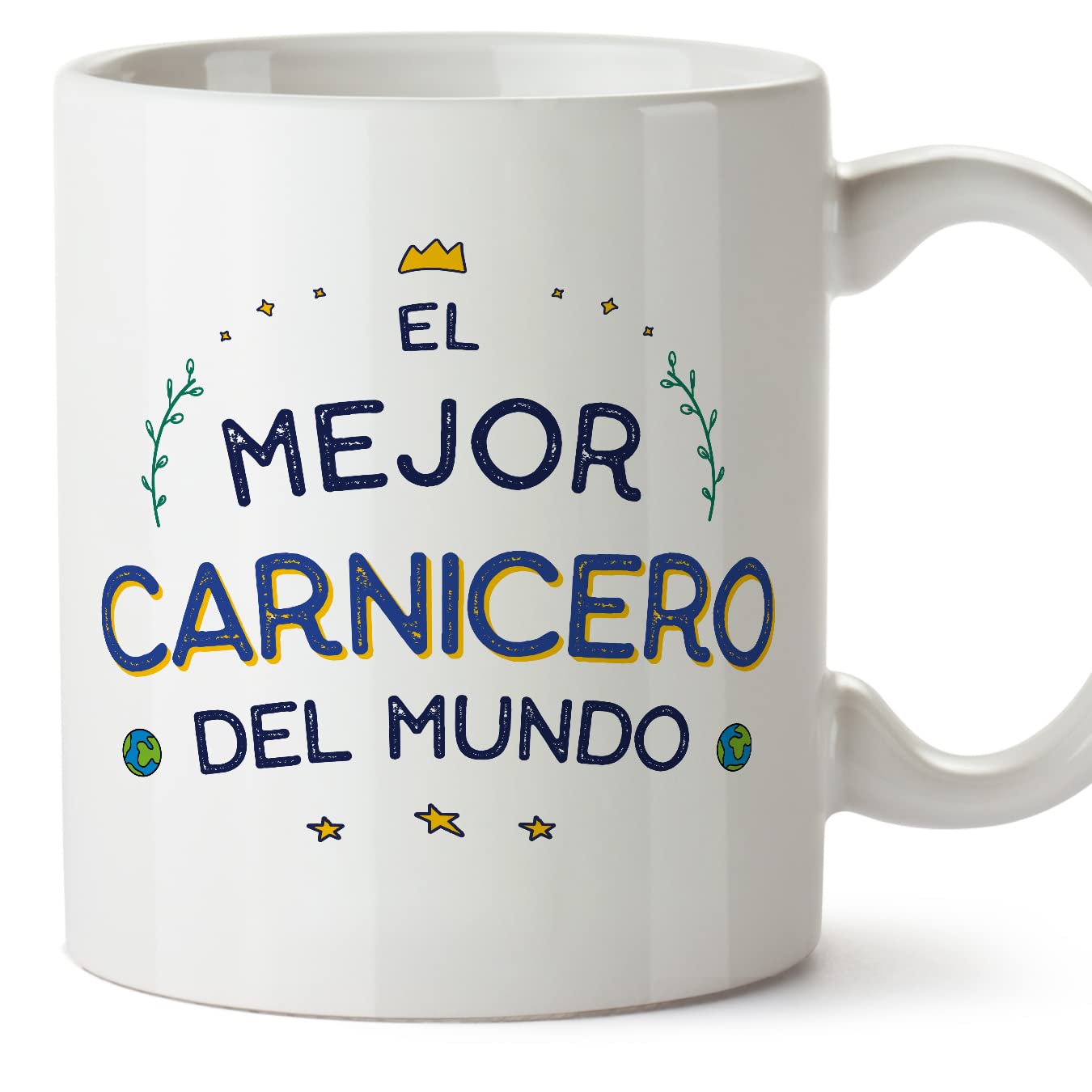 MUGFFINS Butcher Man Mug - in Spanish - Mejor del Mundo - Funny Gift for Colleagues - Ceramic 11oz Mug