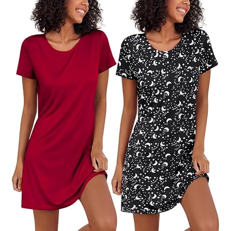 2 Pack Nightgowns for Women Sleapwear