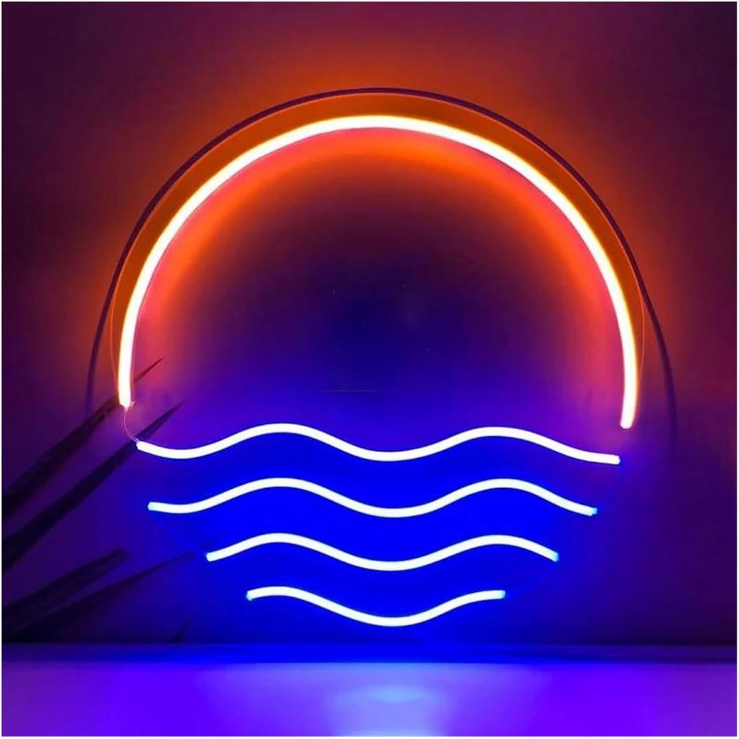 Enseigne lumineuse néon coucher de soleil déco esthétique pour mur - 5