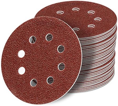 Meccion Schleifpapier 125mm 50 Stück - Klett Schleifscheiben Körnung 80 Für Exzenterschleifer