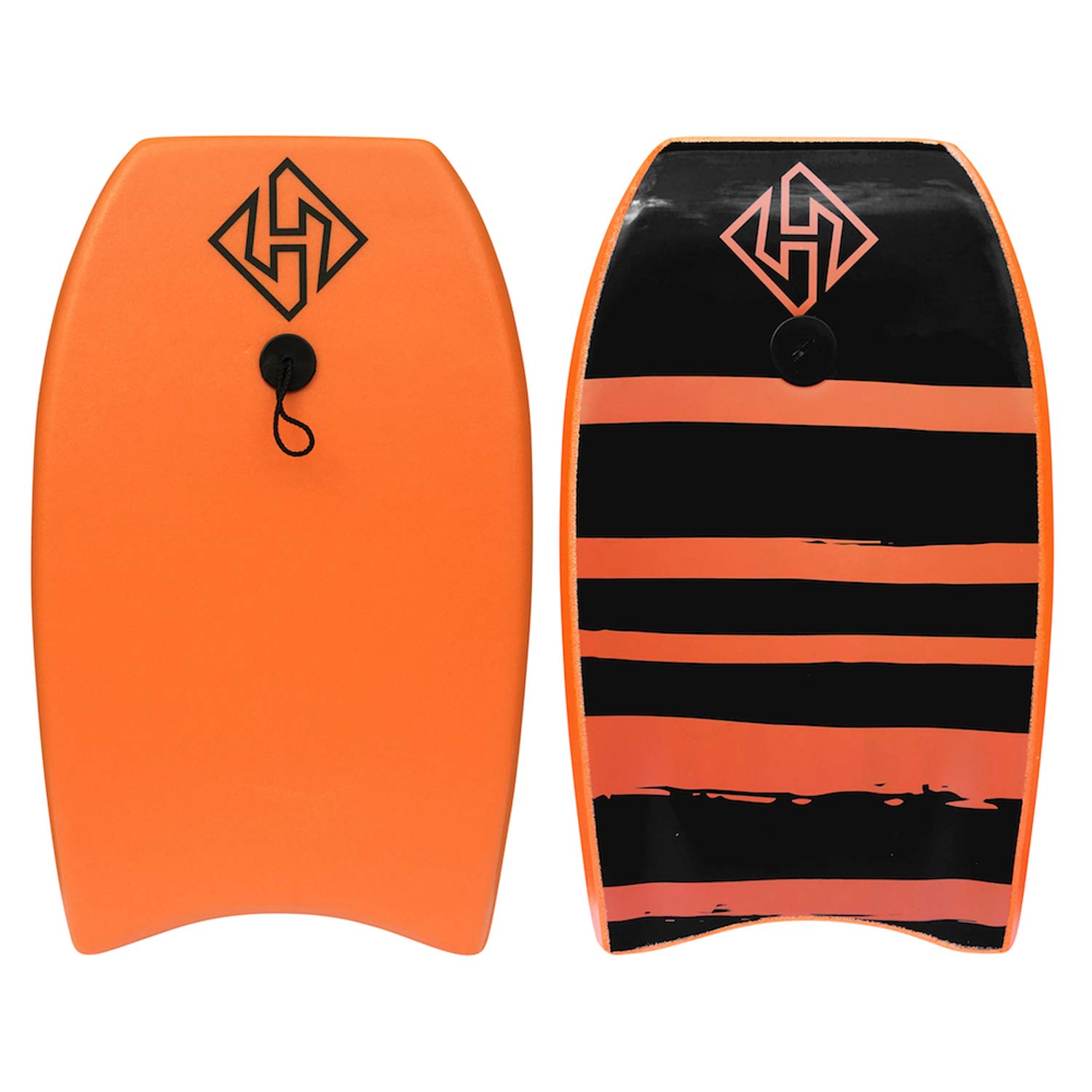 HubboardsBodyboard Hubb Lite Kick Board 21 Inch Polystyrene (EPS) - Orange Deck/Orange Rails/Black Bottom -