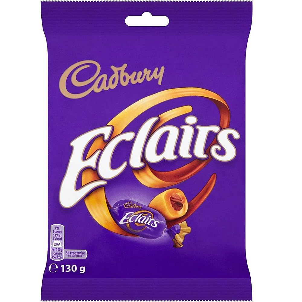 Eclairs Chocolate Bag Imported from the UK, England 130g ( 4.58 Ounce)