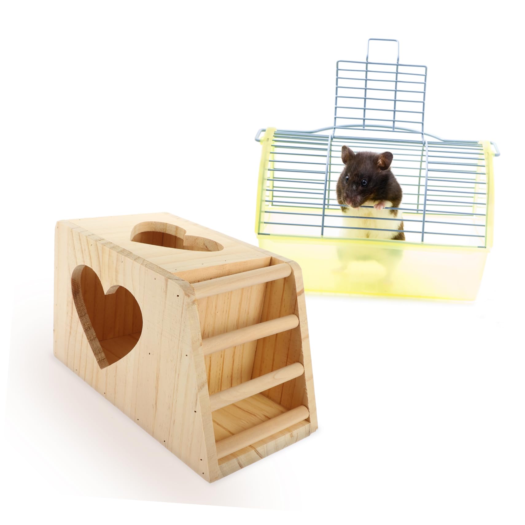 FOMIYES Mangiatoia Per Cibo in Piedi Supporto Per Mangiatoia Per Fieno A Doppia Griglia in Legno Per Piccoli Animali Da Gioco
