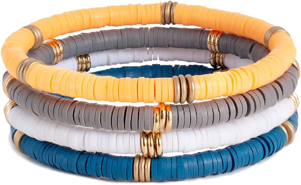 Elegance 11 designs Heishi Beaded Bracelets For Women Polymer Clay