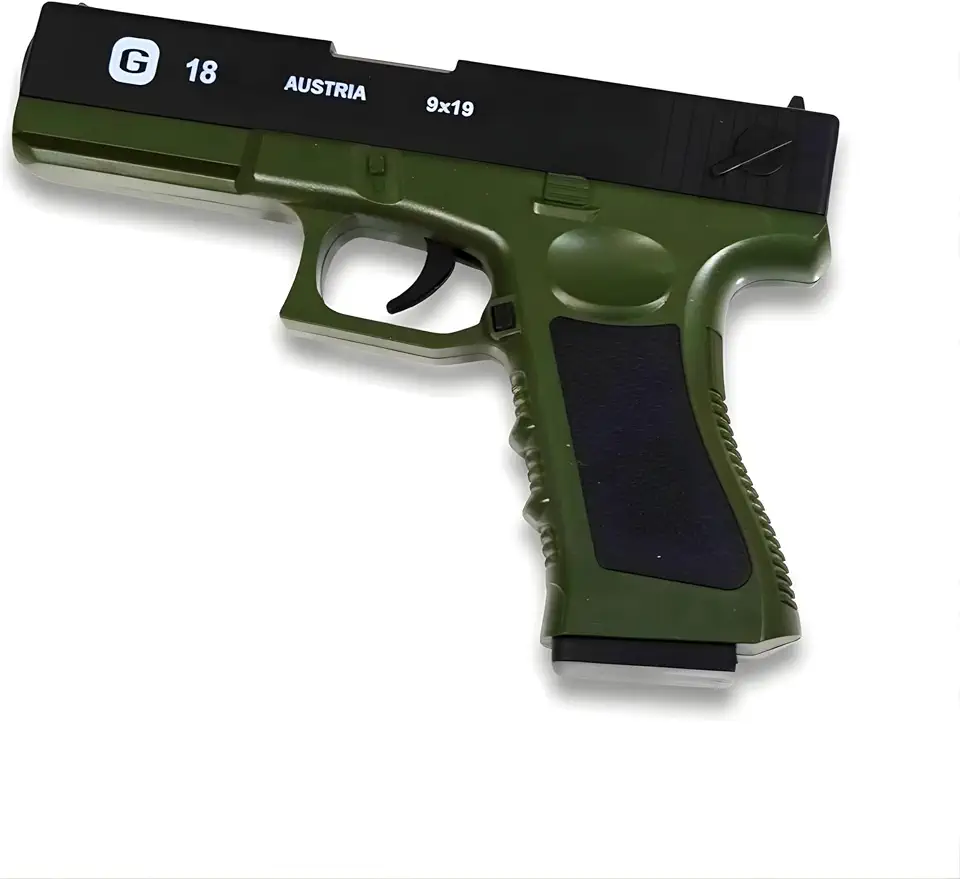 Pistola Lança Dardos Realista 32cm com Cartucho e Som – Brinquedo de Ação com Projéteis de Espuma 32cm, Infantil +7 Anos