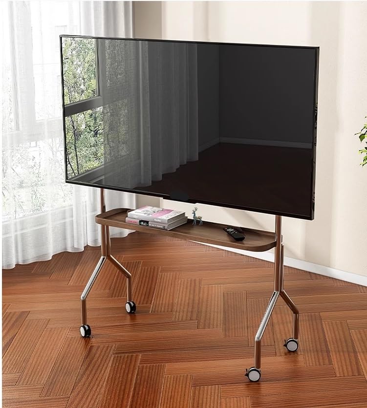 Soporte universal TV de piso con ruedas y estante miniatura 5