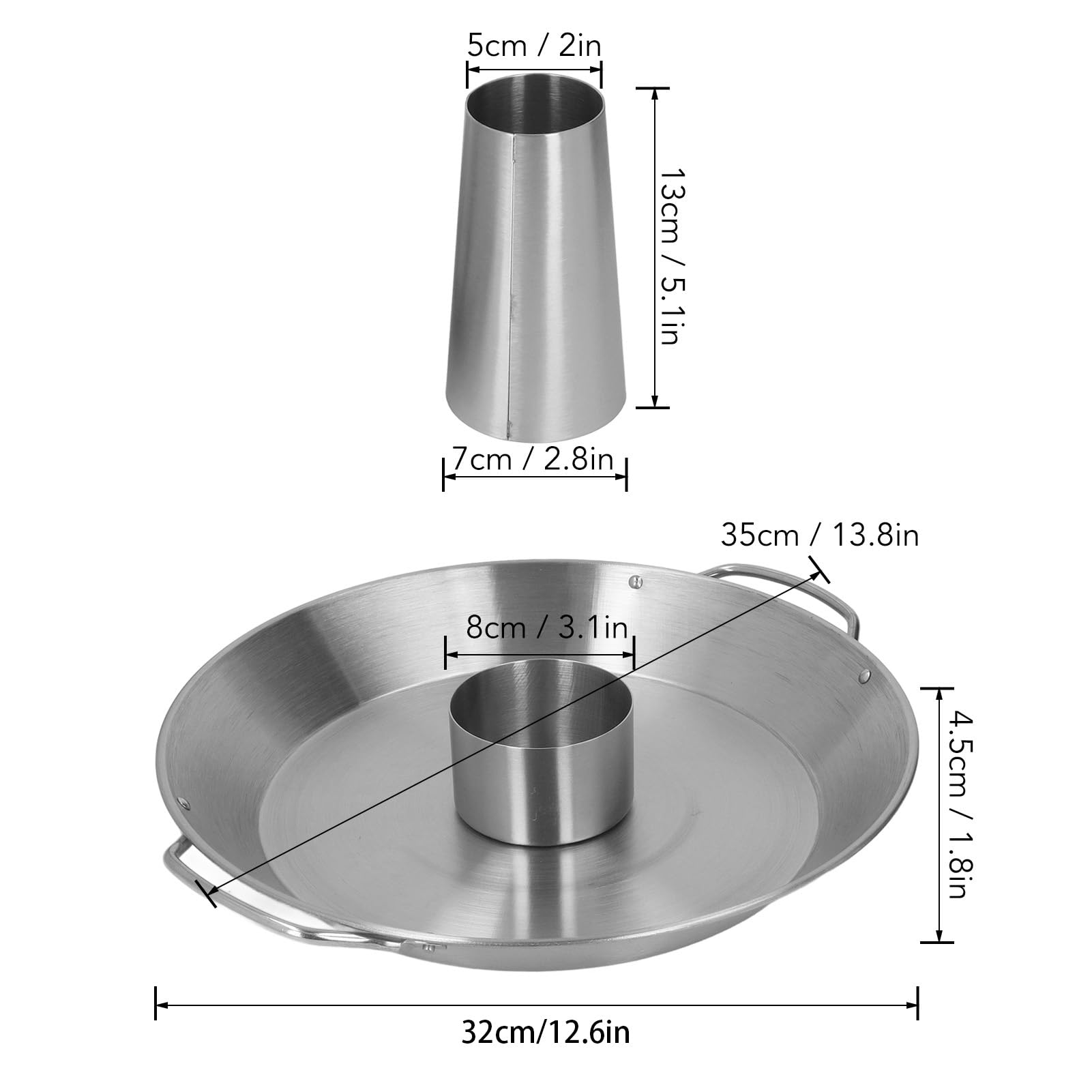 Buachois Soporte para Asar Pollo en Lata de Cerveza de Acero Inoxidable | Soporte asador pollo cerveza 430 acero inoxidable reutilizable barbacoa para hogar