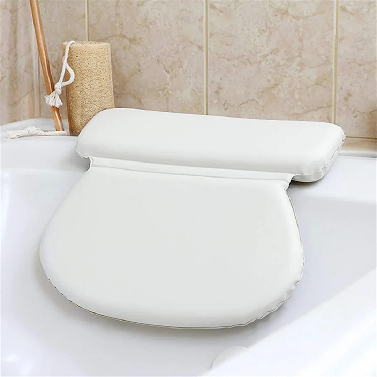 Almohada BañEra Almohada de bañera Esponja PVC, Respaldo, reposacabezas baño, Ventosa