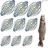 15 Stück Angeln Inline Feeder Set Fischköder Futterkorb Method Feeder Fishing Feeders Futterspiralen Futterkorb für Karpfenangeln Zubehör Angelkorb Set Für Angeln,Füttern(3 Größen)