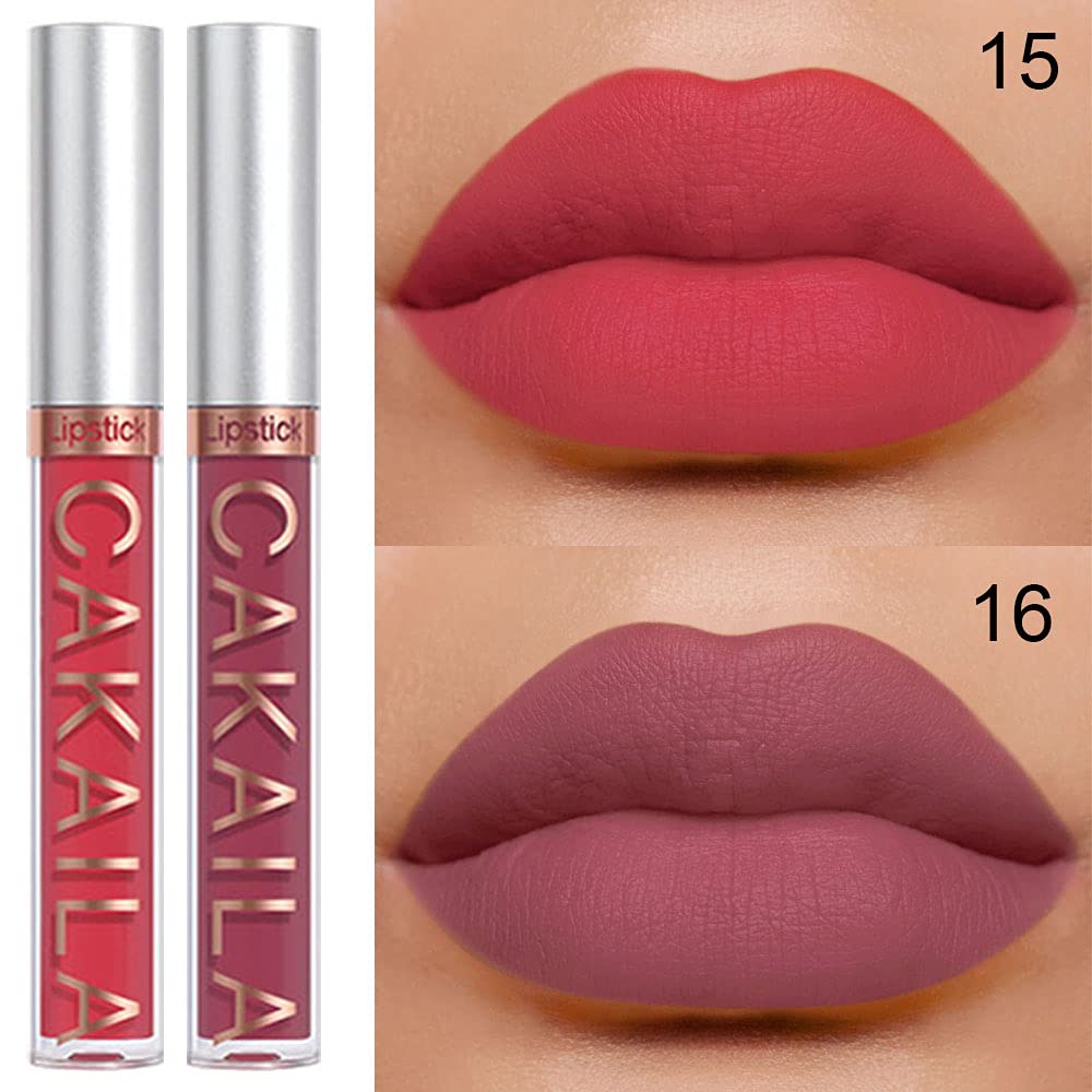6Pcs Matte Liquid Lipstick Set Velvety Long Lasting High Pigmented Nude Waterproof Lipgloss Kit Girls Women Make Up Gift Set (Color-03) : Beauty & Personal Care