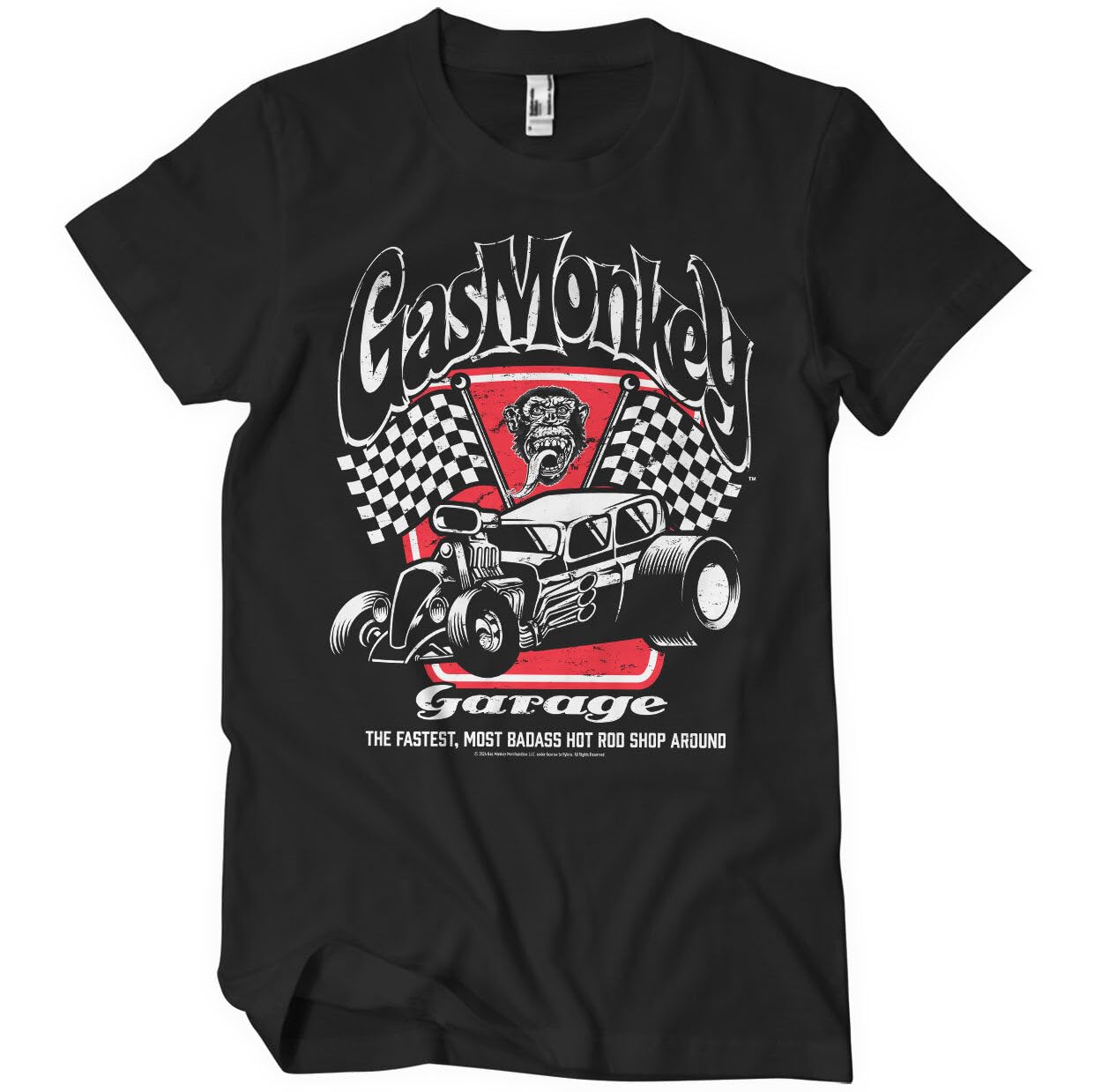 Gas Monkey Garage Officially Licensed Badass Mens T-Shirt (Black), Medium