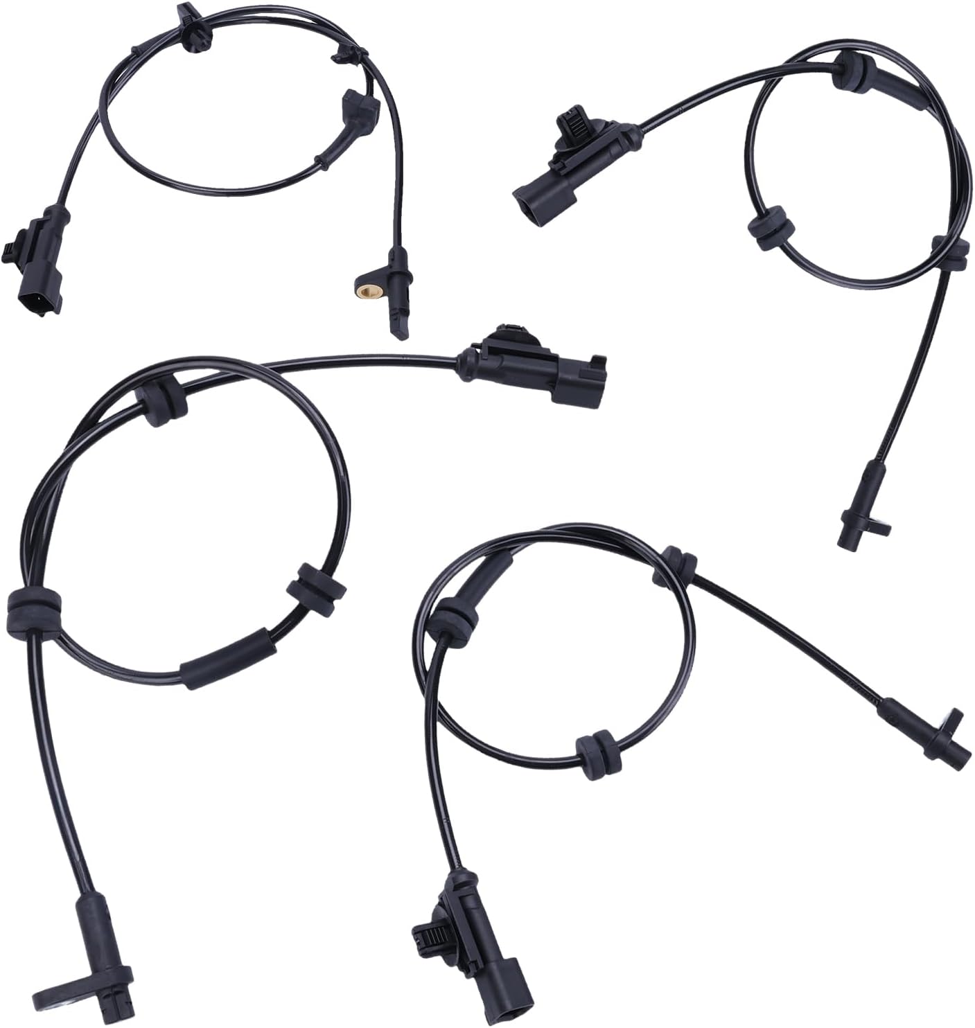 ABS Wheel Speed Sensor for Ford Fiesta 2011-2013 – OE Replacement BE8Z-2C204-B & BE8Z-2C190-A – Front Rear Left Right ABS Speed Sensor Compatible with Hatchback and Sedan