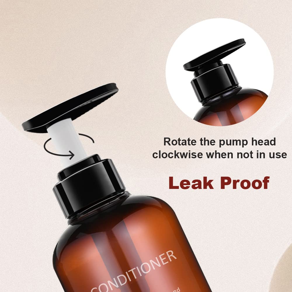 3er Pack 500 ml Shampoo per pompa, Leere Plastik Seifenspender Flasche mit Pumpe für Bad, Küche Oder Hotel, Nachfüllbarer Flüssigkeitsspender für Lotion, Duschgel und Spülung