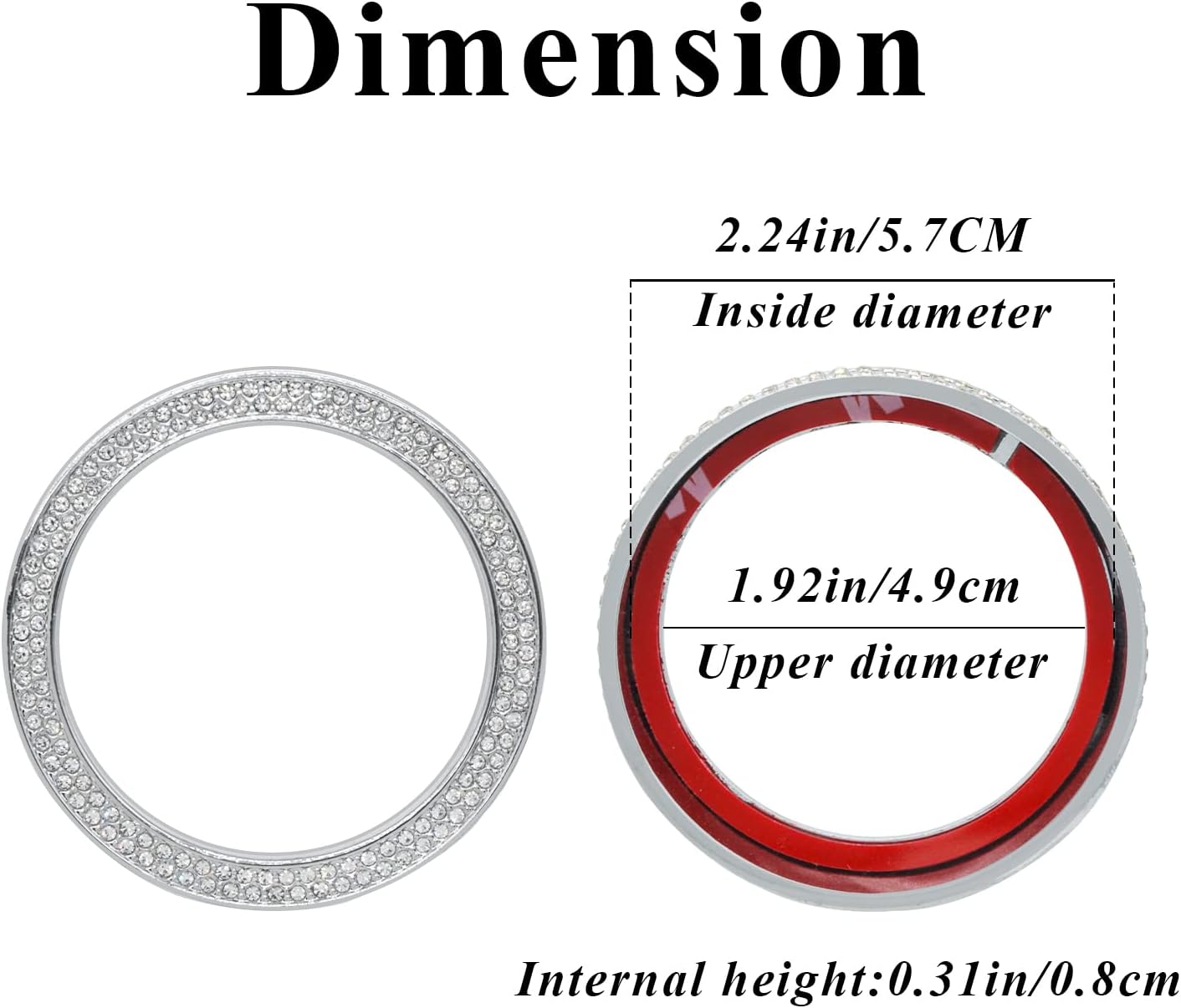 TopDall Bling Climate Control AC Button Crystal Accessory Interior Knob Cover Compatible for Mercedes Benz