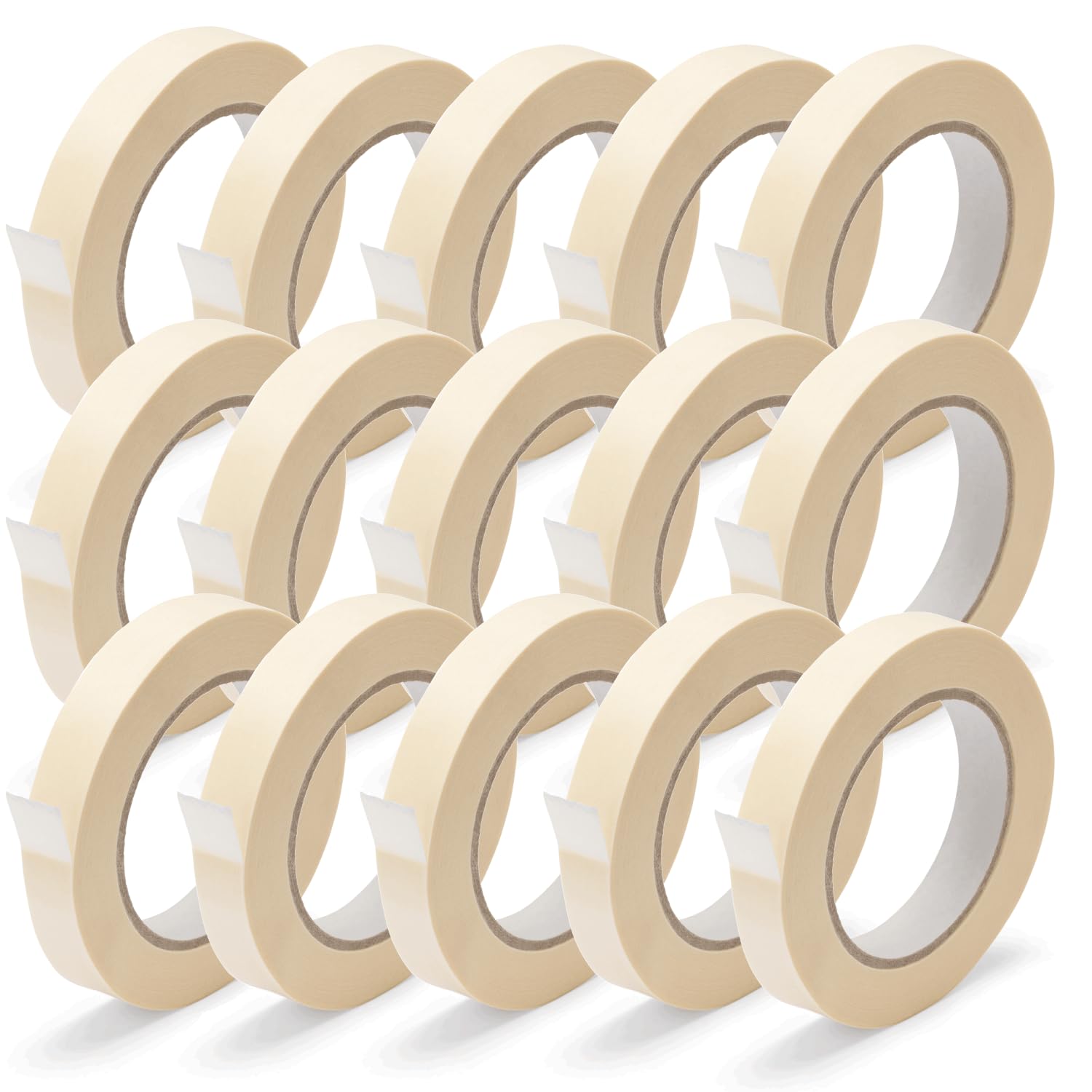 MATERIKA – 96 Nastri Adesivi in Carta per Imbianchino e Mascheratura 19 mm x 50 m – Ideale per Pittura, Decorazione e Protezione Superfici
