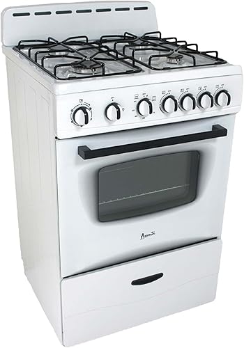 Vista 11 de Avanti Horno de cocina de gas, diseño compacto independiente, 4 quemadores sellados con encendido electrónico, 2.6 pies cúbicos. Capacidad con Negro