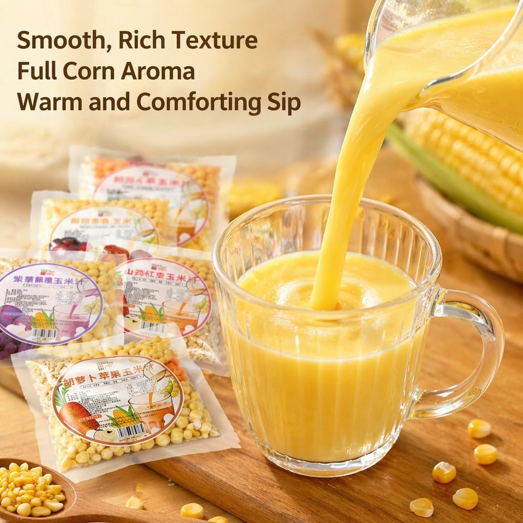 Paquete De Jugo Maíz Fresco 7 Sabores, 80 G X 35 Bolsas, Kit For Licuadora Y Máquina For Hacer Leche Soja, Mezcla Fácil Gachas For El Desayuno, Sin Remojo, Suministro Familiar