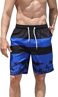 Maeau Men Swim Beach Shorts Quick Dry Swimming Trunks Drawstring Surfing Board Shorts