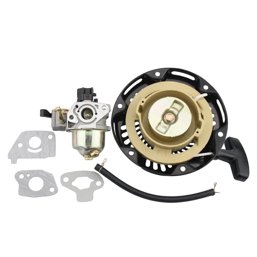 GOOFIT19mm Carburetor and Pull Starter Replacement For 97cc 2.8hp Mini Baja Doodle Bug DB30 Dirt Bike