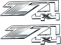 Vista 10 de Aimoll 2 piezas. Emblemas Z71 4x4 para GMC Chevy Silverado Sierra Tahoe Suburban Nuevo 1500 2500 3500 Vinilo (Cromo Rojo)