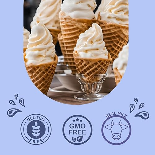 Miniatura 29 de AussieBlends Mezcla de helado prémium para servicio suave, helado enrollado, gelato, nitrógeno líquido, paquete de 8, importado