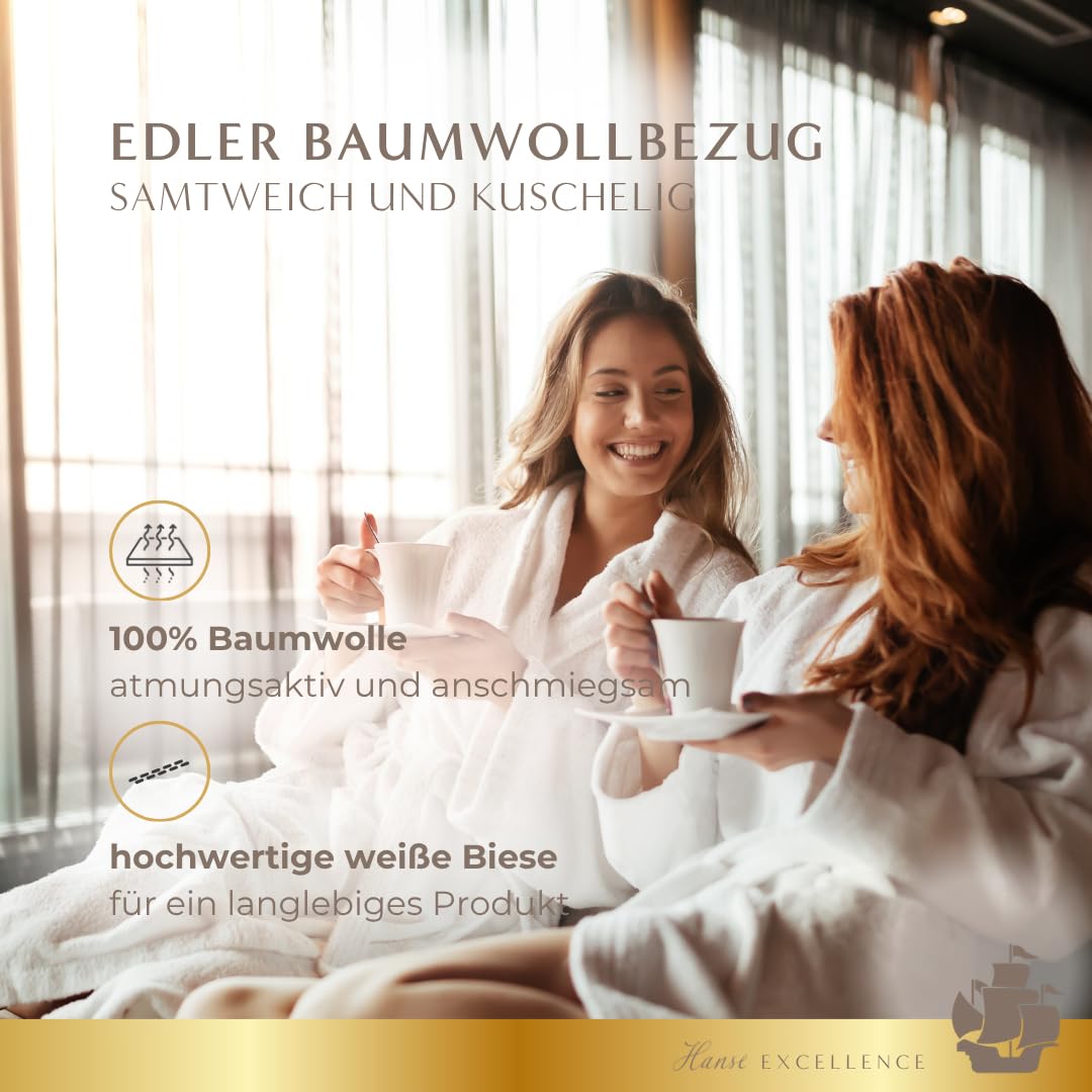 Hanse Excellence 3-Kammer-Kopfkissen 80x80 cm, für weichen Schlafkomfort