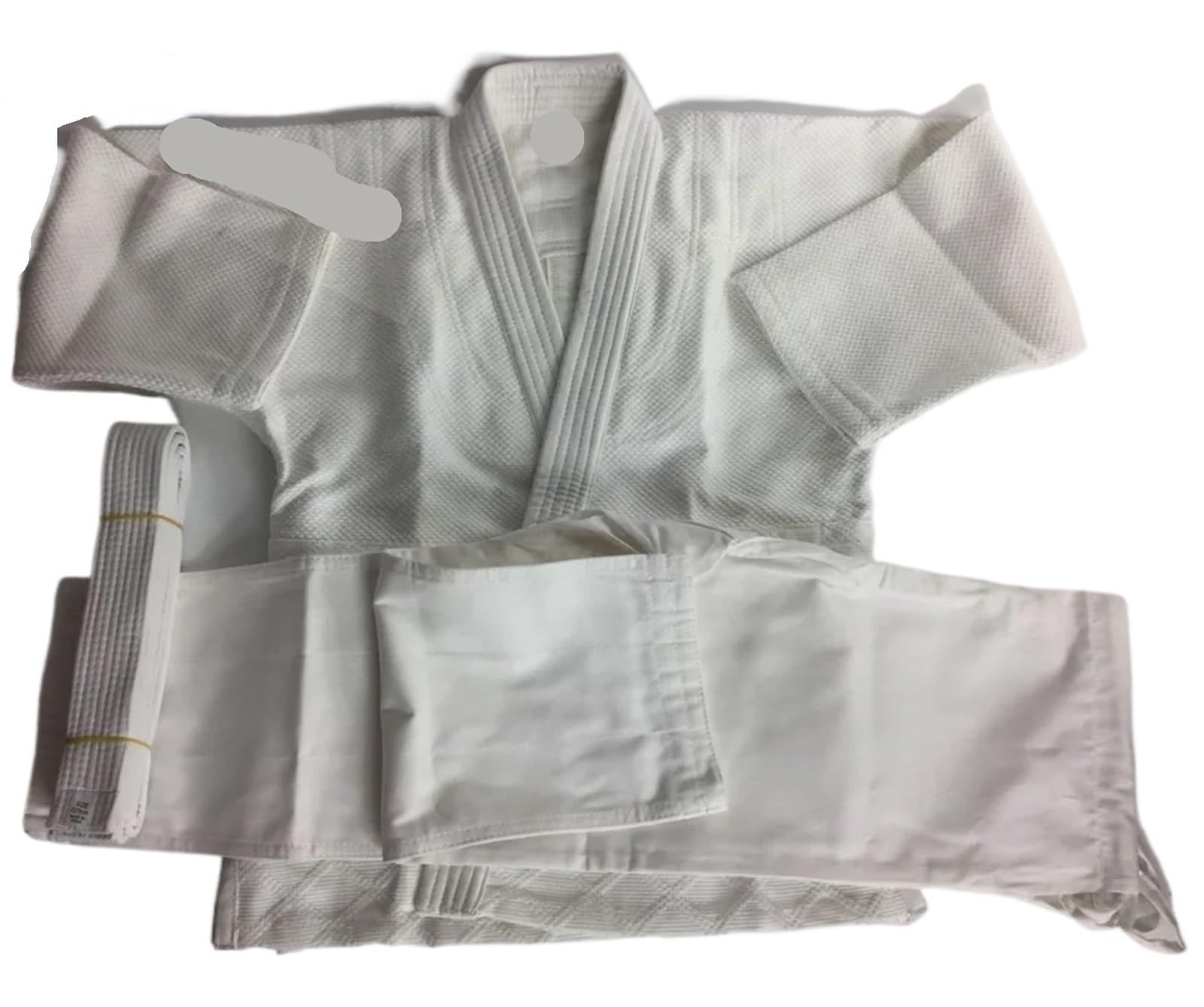 Kimonos De Jiu-Jitsu Uniformes de algodón Judo Gi for Hombre y Mujer, Uniformes de Entrenamiento de Judo for Adultos, Color Azul Blanco(White,170cm)
