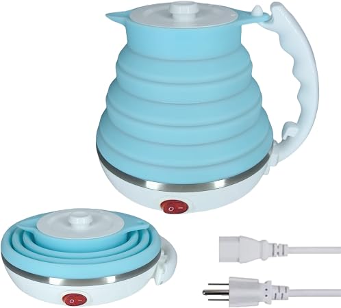 Travel Electric Kettle Small, Portable Travel Kettle Electric, Collpasible Electric