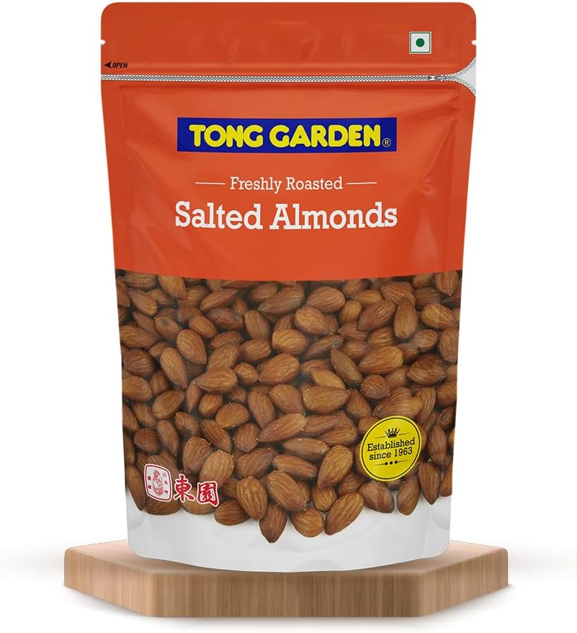 380 Gm Salted Almonds | Salted Badam | Healthy Crunchy Nuts & High Protein Snack | Packed with Vitamins & Minerals | Real Nuts (Pack of 1)