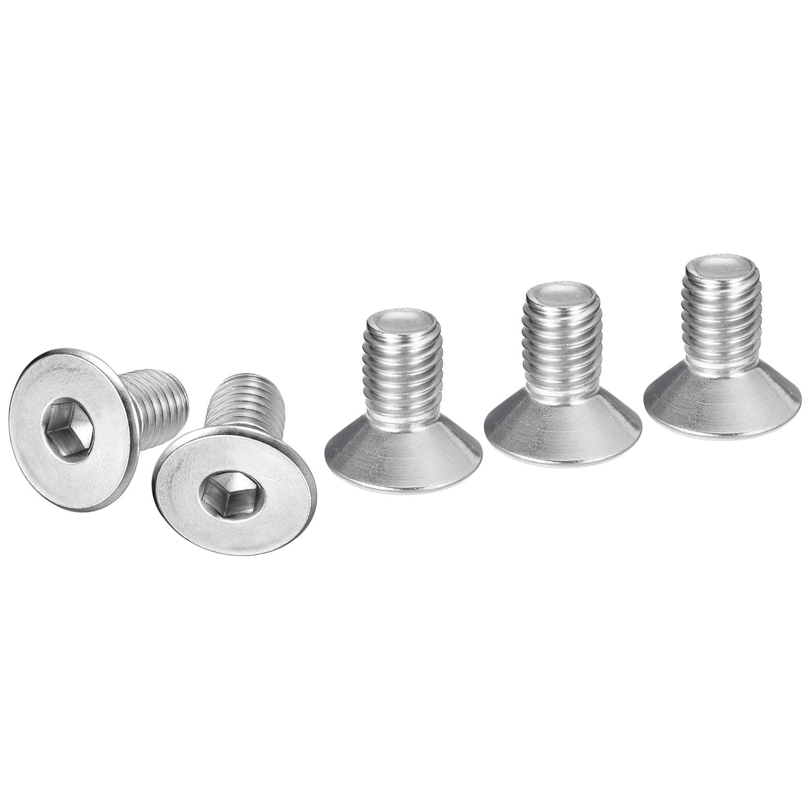 DTGN M10-1.5 x 20mm Flat Head Socket Cap Screws, 10 Pack 304 Stainless Steel Hex Socket Flat Head Screws, Full Thread, Countersunk Bolts