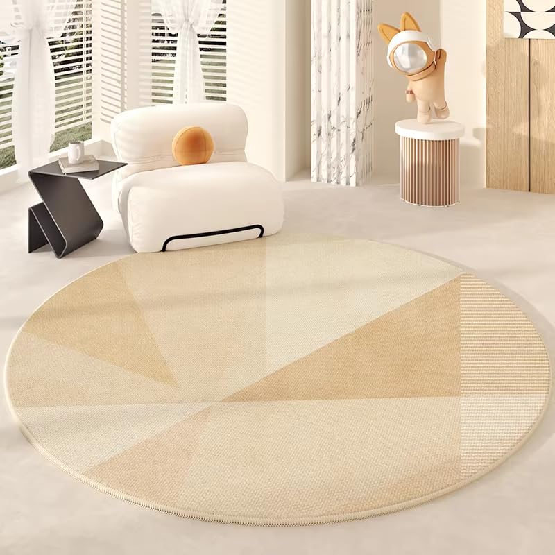 Tapis rond de vestiaire à poils courts pour salon et chambre