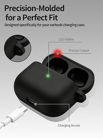 Silicone Case Compatible with DJI Mic Mini 2S, Black.