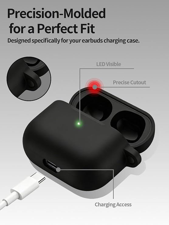 Silicone Case Compatible with DJI Mic Mini 2S, Black.