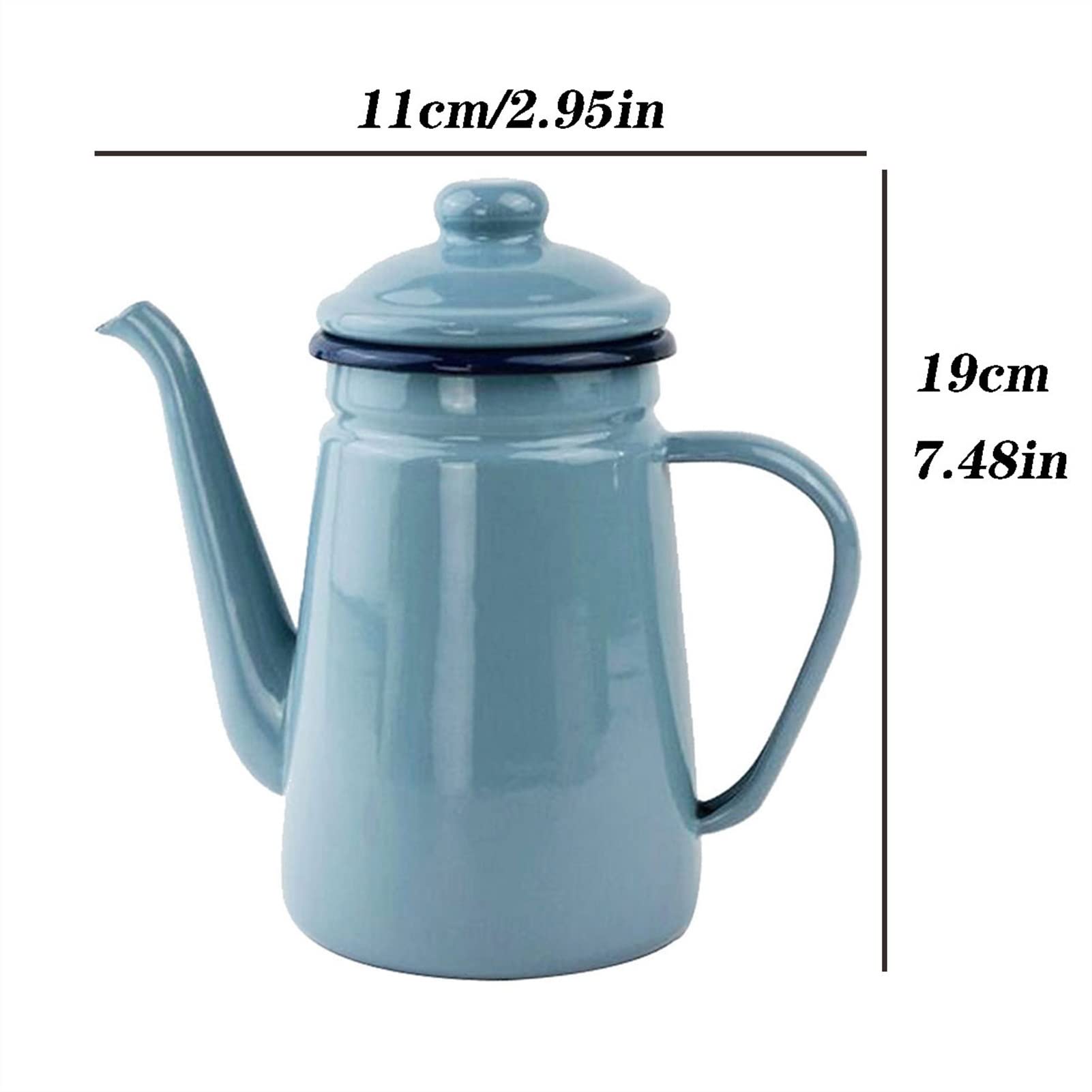 Czajnik 100 0ml Emalia czajniczka vintage luźna liść czajniczka kawa garnek Gakenak herbaty do czarnej herbaty, zielona herbata, kawa Czajnik
