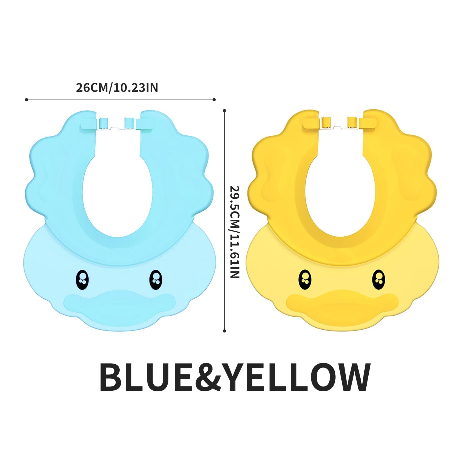 Hair Washing Aids for Kids, Baby Shower Cap Adjustable Hair Washing Shield for Kids Toddler Shampoo Cap with Ear Covers - Image 2