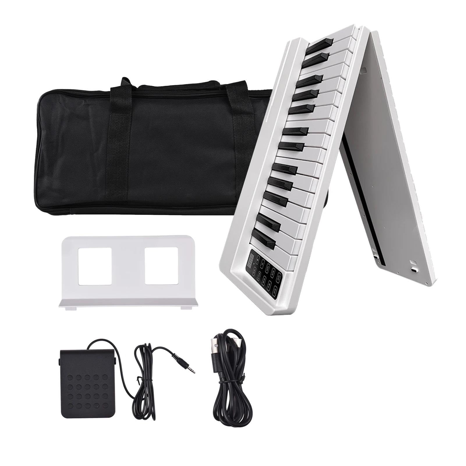 Pianino Elektroniczne 61 Klawiszowe Składane Pianino Elektroniczne Wielofunkcyjny Przenośny Instrument Muzyczny Piękny Dźwięk