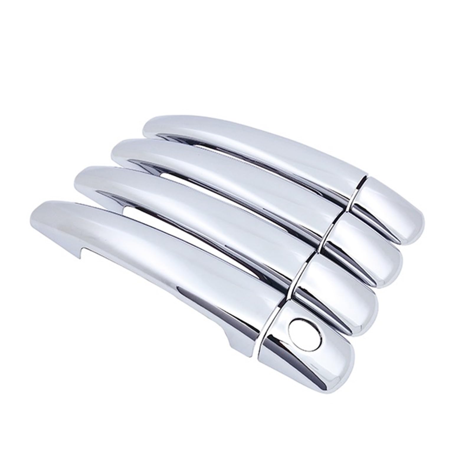 Drezzo Car Exterior Door Handle for Peugeot 208 2012-2019 Chrome Car Door Handle Cover Trim Set(Handle 1 Keyholes)