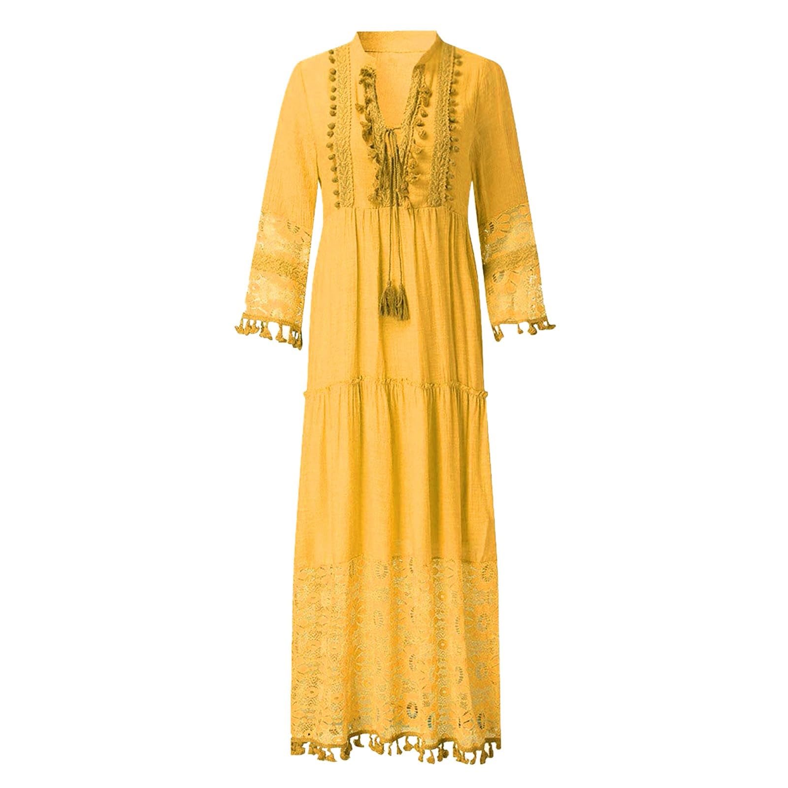 Generico Copricostume Donna Mare Caftano Loungewear Ideale Lungo Vestito Elegante Estivo Kaftano Casual BohéMien Kimono per Vacanze Spiaggia