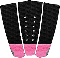 Vista 12 de Abahub 3 almohadillas de tracción de EVA para tabla de surf con patín para patinetas, tablas de surf, funboard, tabla de pescado, Naranja