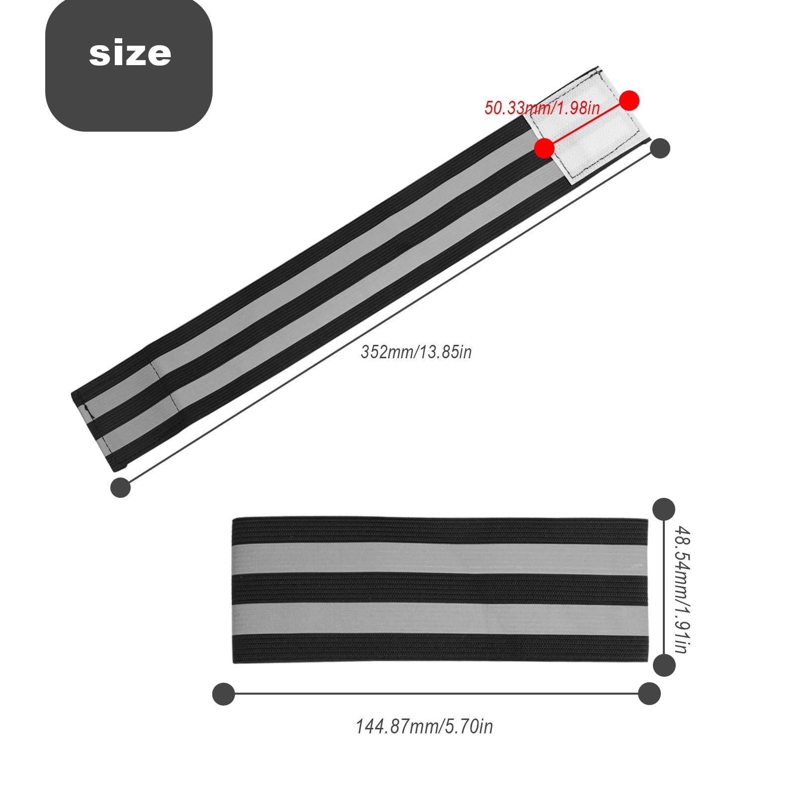 Fasce Rifrangenti 10 Pezzi 5 Colori Bracciale Catarifrangente Regolabile Ciclismo Escursionismo