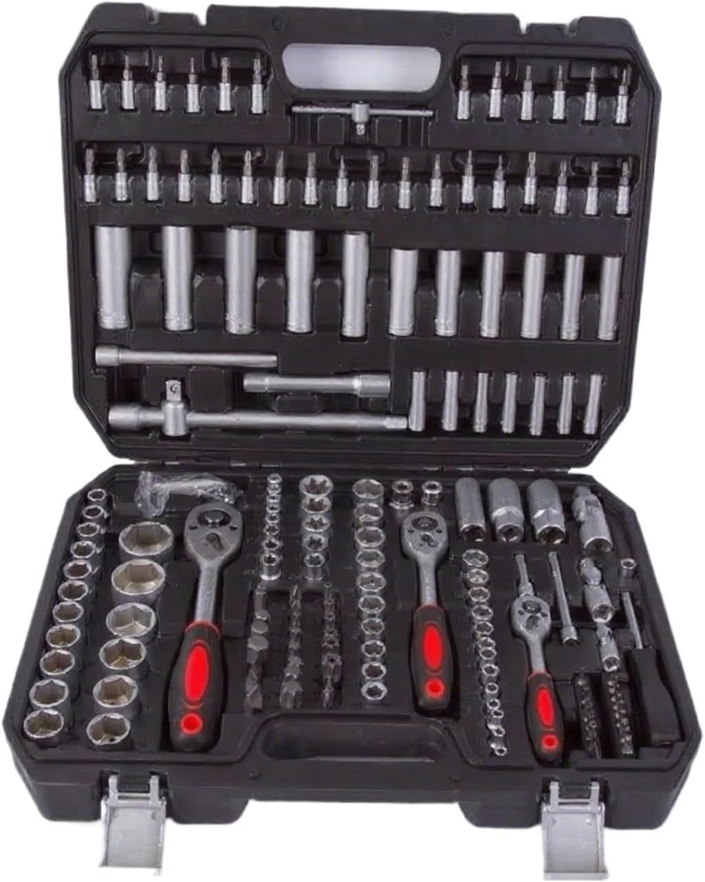 171pcs 1/4" 3/8"&1/2" Dr Socket Wrench Hard Case Package Socket Set Car Repair Spanner Tool Kit Socket Ratchet Set Hand Tool Kit