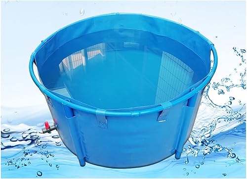 Piscina sobre el suelo con marco plegable para piscina, jardín, estanque de peces con marco resistente al desgarro, bolsa de almacenamiento de agua