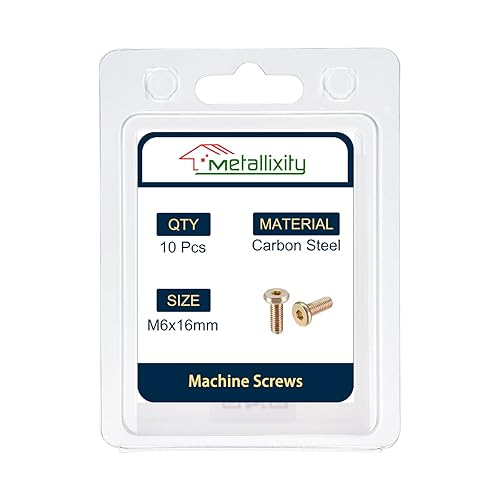 Vista 11 de METALLIXITY Tornillos de máquina de cabeza hexagonal (M8x50mm), 10 unidades, tornillos de acero al carbono, para maquinaria, muebles, bricolaje