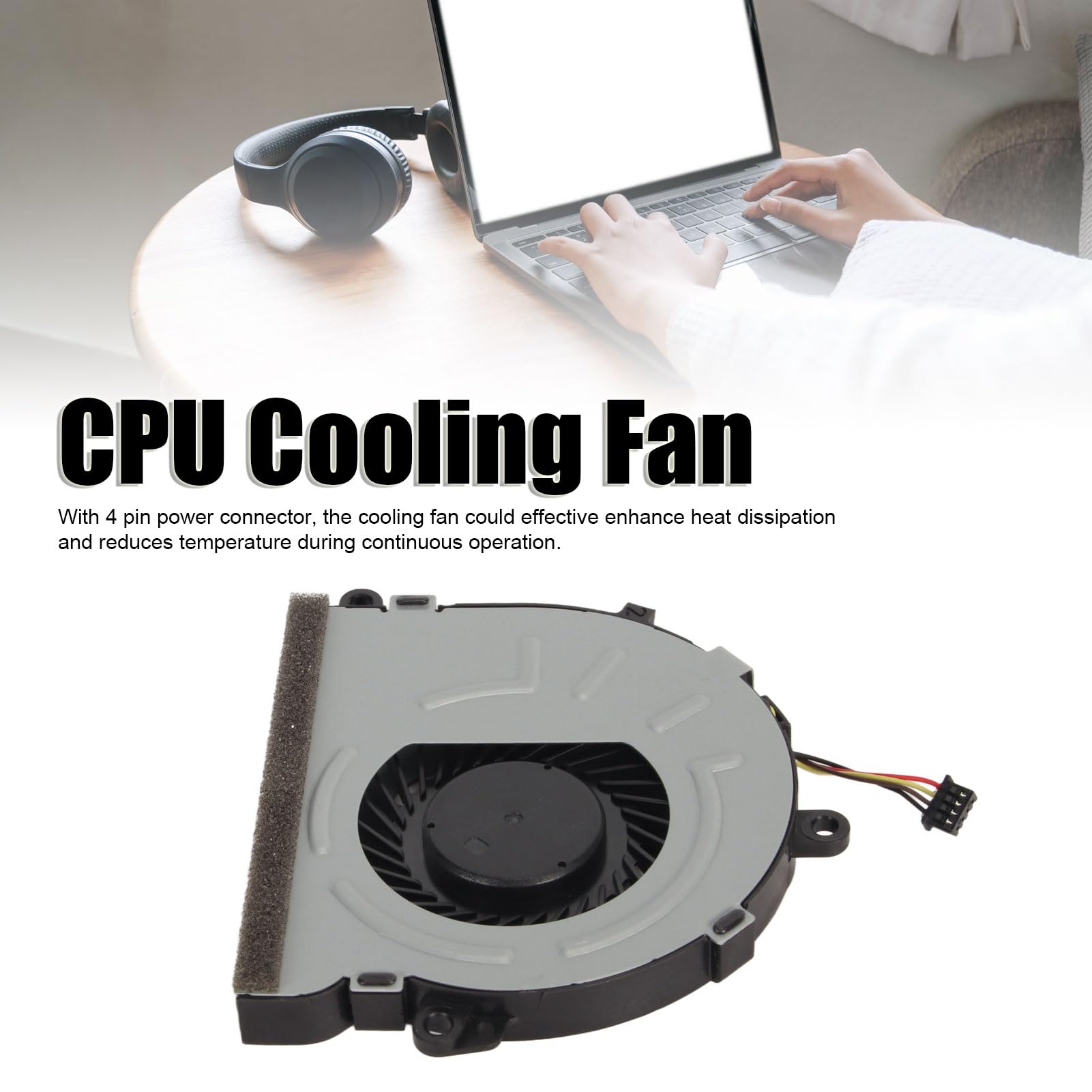 Ventola di Raffreddamento CPU per 15‑da 15‑Db 15‑di 15‑Dr 15Q‑DX 15T‑DS 250 255 256 G7, 4 Pin CPU Cooler, Ventola di Raffreddamento per Laptop a Basso Rumore